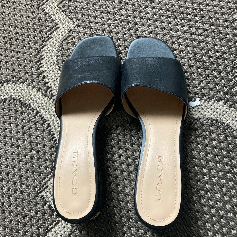 Coach Leather Block Heels